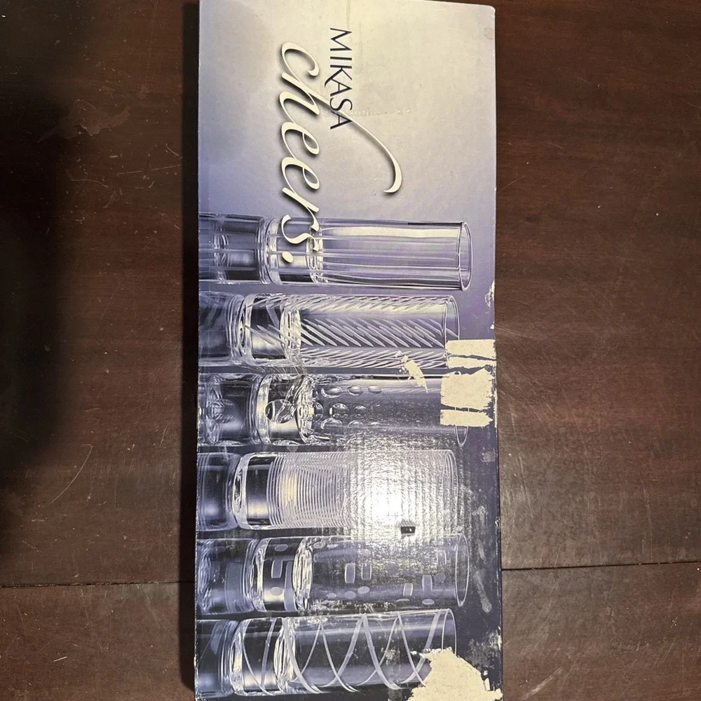Mikasa Cheers Shot Glass 2oz Clear Etched Crystal Vodka Barware Set of 6 Vintage